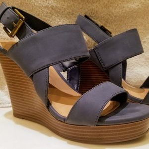 Parker & Sky slate blue wedges